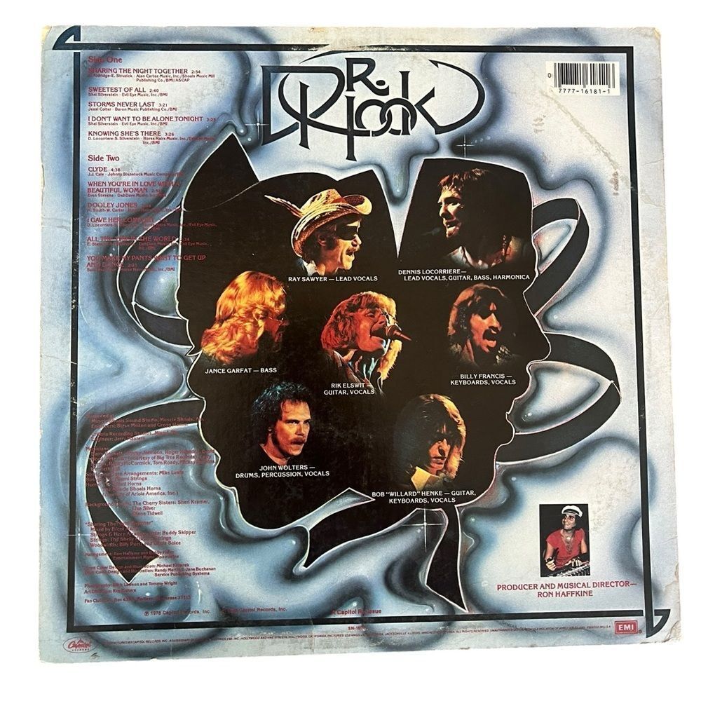DR HOOK - PLEASURE & PAIN 1978 LP 12” ROCK POP CAPITOL RECORDS VINYL RECORD - Picture 3 of 6